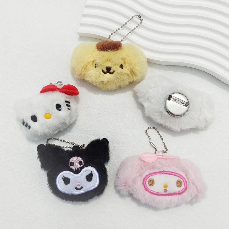 Sanrio Móc Chìa Khóa Hình Hello Kitty Nhồi Bông Xinh Xắn