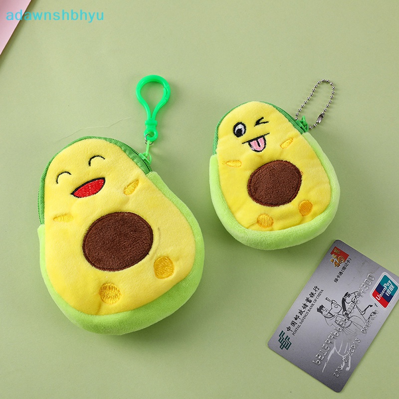 1 Ví Đựng Tiền Xu Hình Trái Bơ Nhồi Bông Mềm Mại Có Khóa Kéo Đáng Yêu Dành Cho Trẻ
