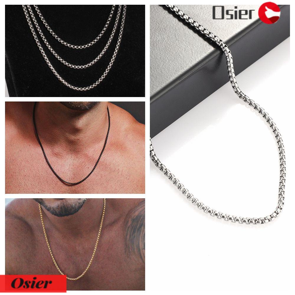 Vòng cổ Thép Titan 3mm Đơn Giản Thời Trang 1 Cho Nam