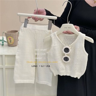 Bộ tay áo ngắn giản dị cho bé gái