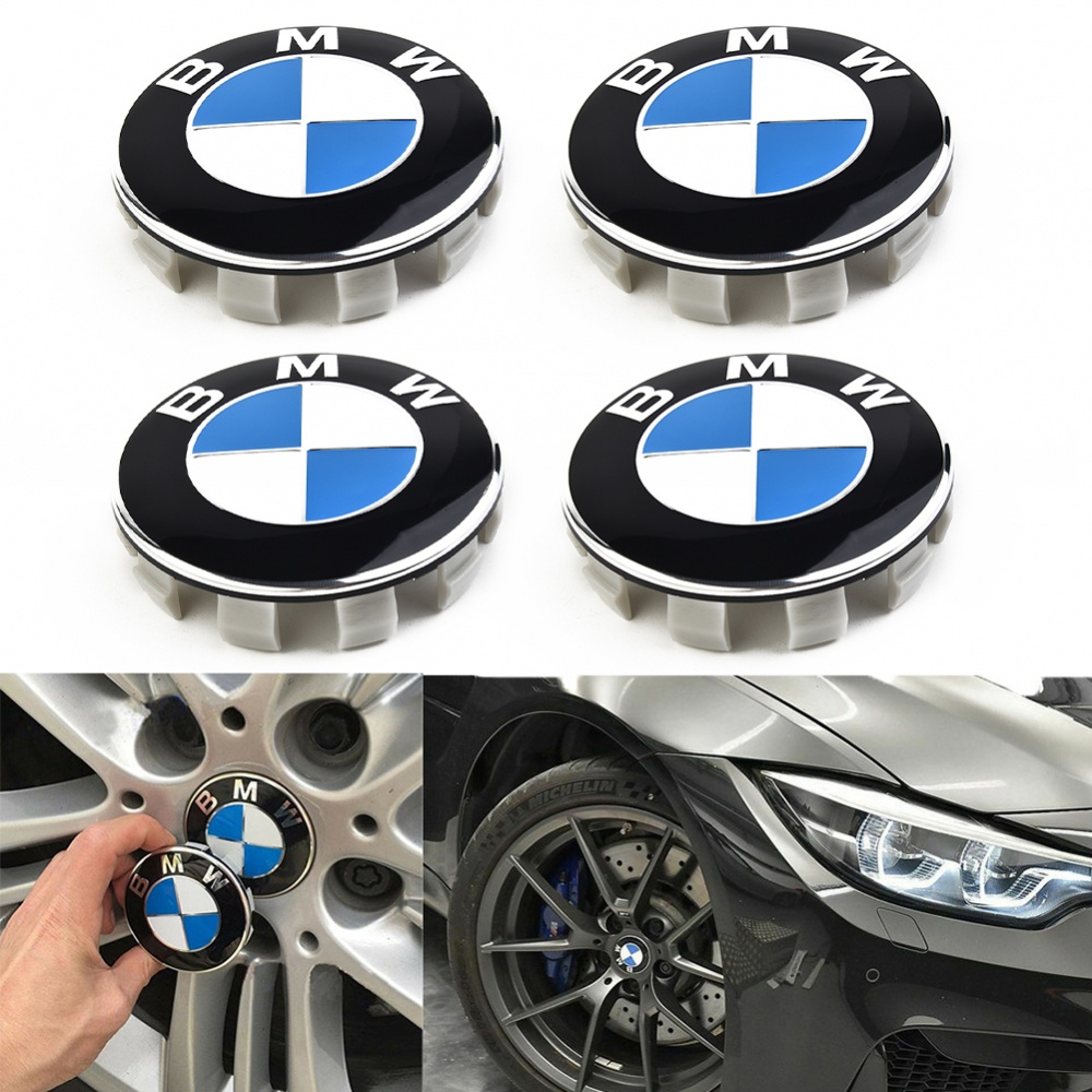 Set 4 Nắp Đậy Trục Bánh Xe Hơi BMW 1 3 5 7 Series 68MM Bằng Hợp Kim Cao Cấp