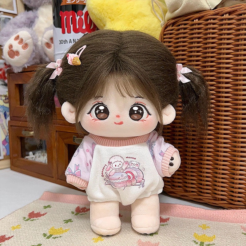 Búp Bê Nhồi Bông Cotton 20cm Thay Đổi Màu Nude Làm Quà Tặng Cho Bé Gái