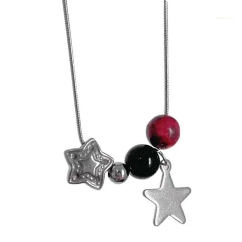 Vòng Cổ Choker Hình Ngôi Sao Năm Cánh Bằng Thép Titan Cho Nữ