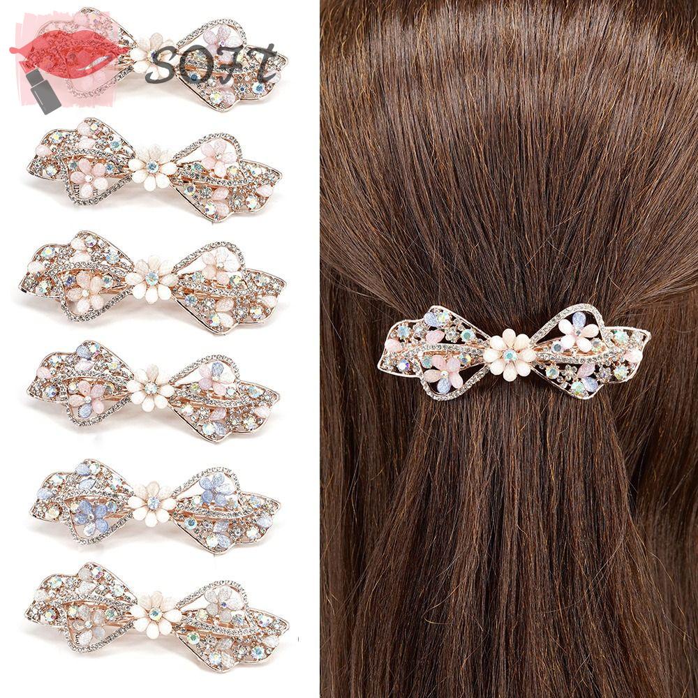 Kẹp Tóc Hình Hoa Lấp Lánh Cho Nữ