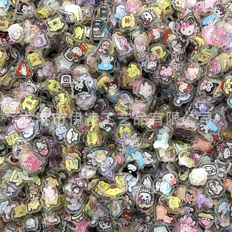 SANRIO  Quần Lót acrylic 2cm Hình Vuông Họa Tiết shin-chan / spongebob Làm Bằng Tay diy