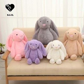 Thỏ nhồi bông tai dài màu hồng dễ thương cho bé