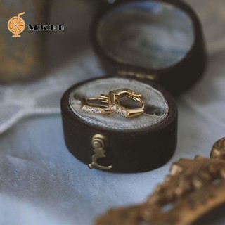 Đôi bông tai hình tròn/ lục giác phong cách Hàn Quốc thời trang cho nữ