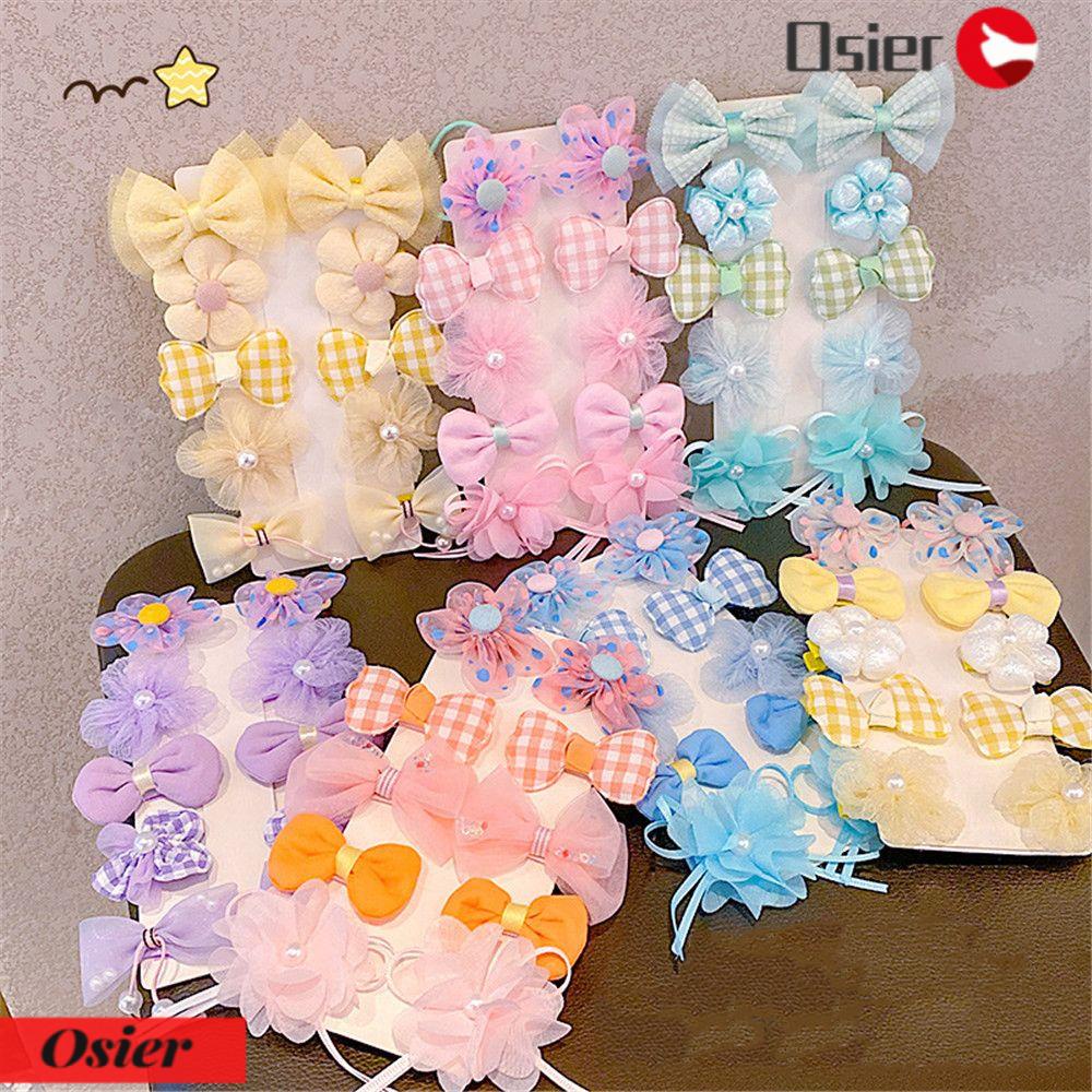 Set 10 Kẹp Tóc Hoa Dễ Thương Cho Bé Gái