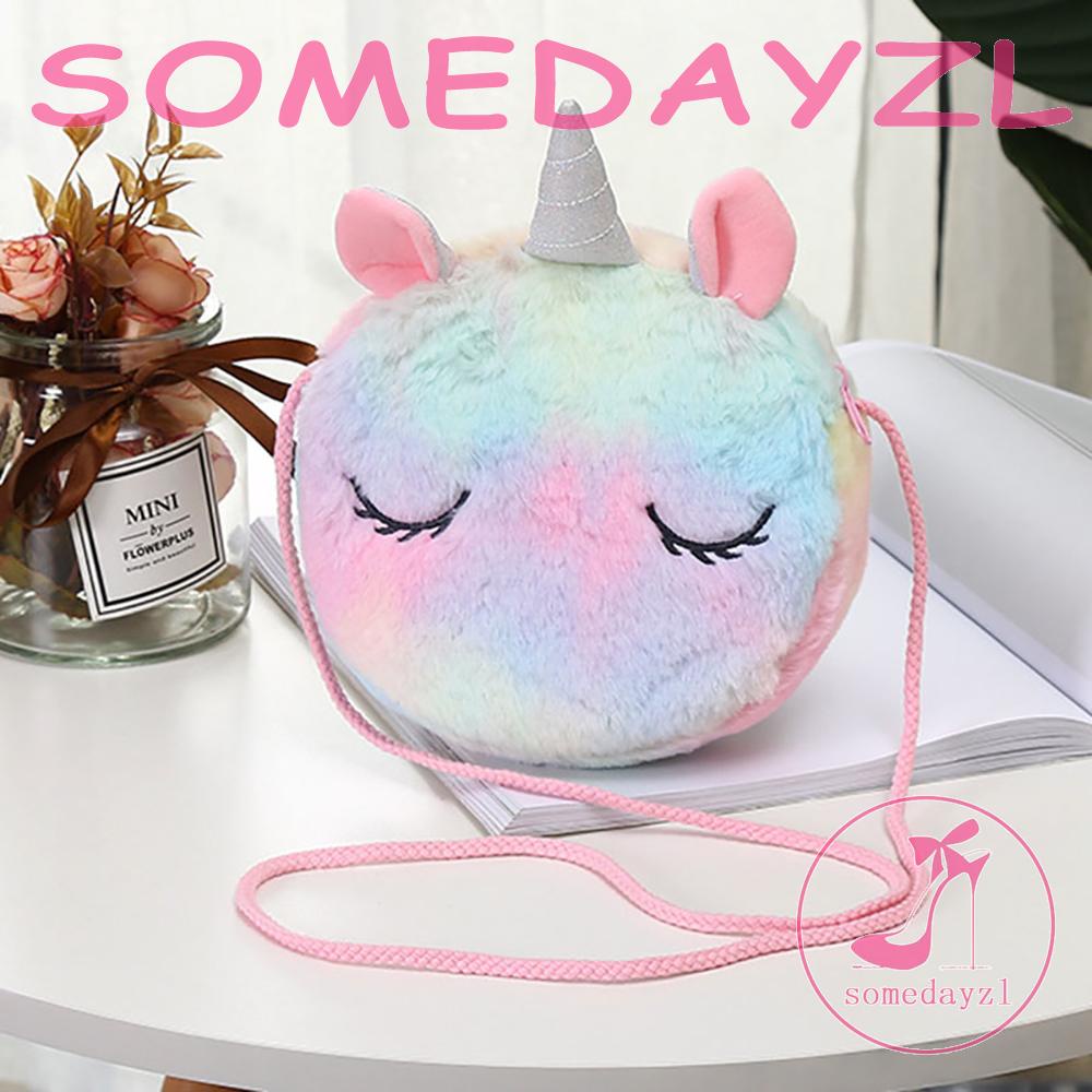 Túi Đeo Chéo Mini Hình Kỳ Lân Có Khóa Kéo Cho Bé