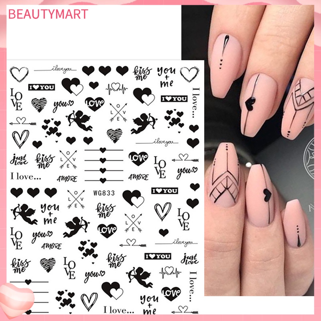 Miếng Dán Trang Trí Móng Nghệ Thuật Tạo Hiệu Ứng 3D Lãng Mạn Siêu Mỏng Cho Nữ