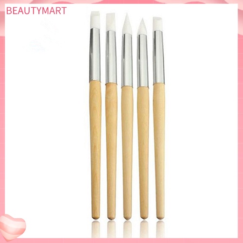 Set 5 Cọ Vẽ Trang Trí Móng Tay Bằng Silicone Tiện Dụng