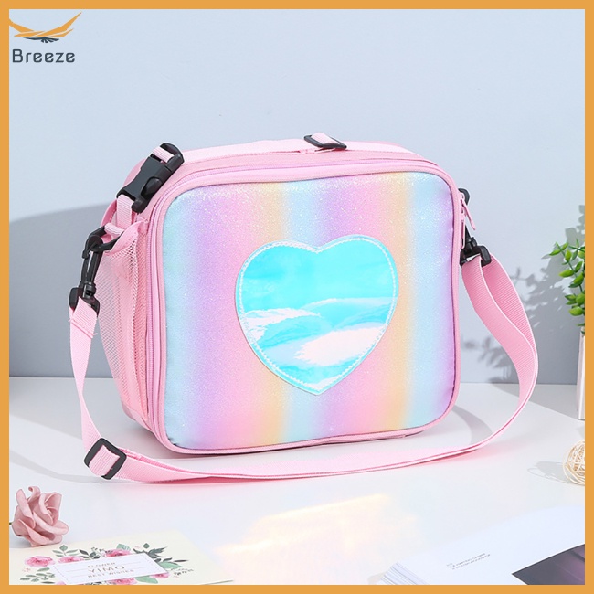 Túi Đựng Cơm Trưa Màu Sắc Cầu Vồng Đơn Giản