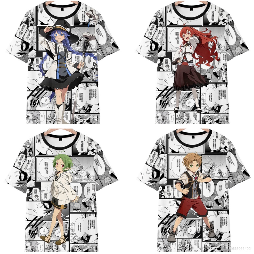 Áo Thun Tay Ngắn In Hình Ellen Mushoku Tensei: Jobless Reincarnation Anime Roxy Sylphiette Plus
