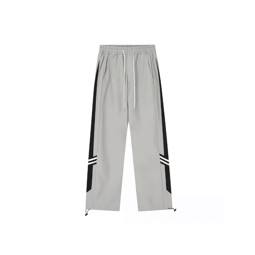 Quần Thể Thao Dây Rút Kẻ Sọc Bên Hông Dáng Rộng Phong Cách Retro Mỹ