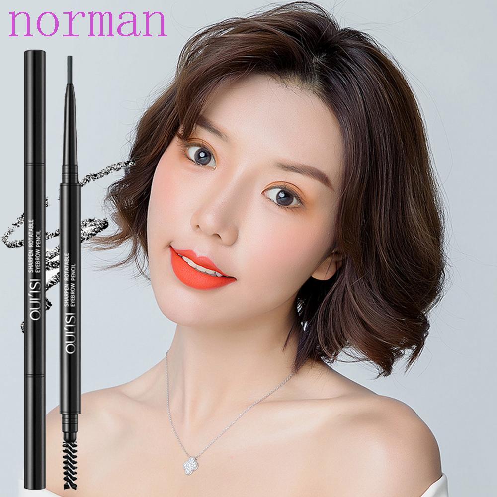 Bút Kẻ Lông Mày NORMAN Màu Nâu Cà Phê Mỏng Lâu Trôi Kèm Cọ