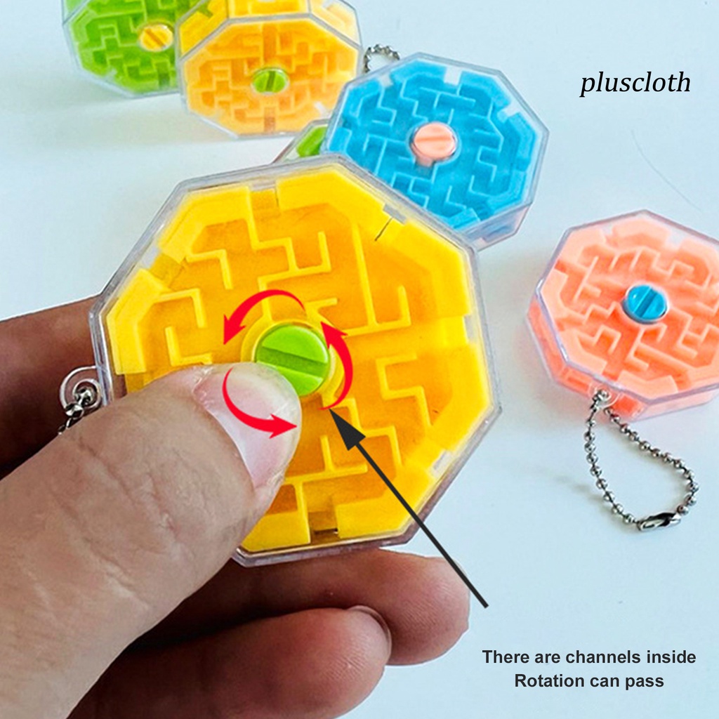 Bộ 3 Mặt Dây Chuyền Hình Mê Cung 3D Nhiều Màu Sắc Sống Động Kèm Móc Khóa Dành Cho Trẻ Em