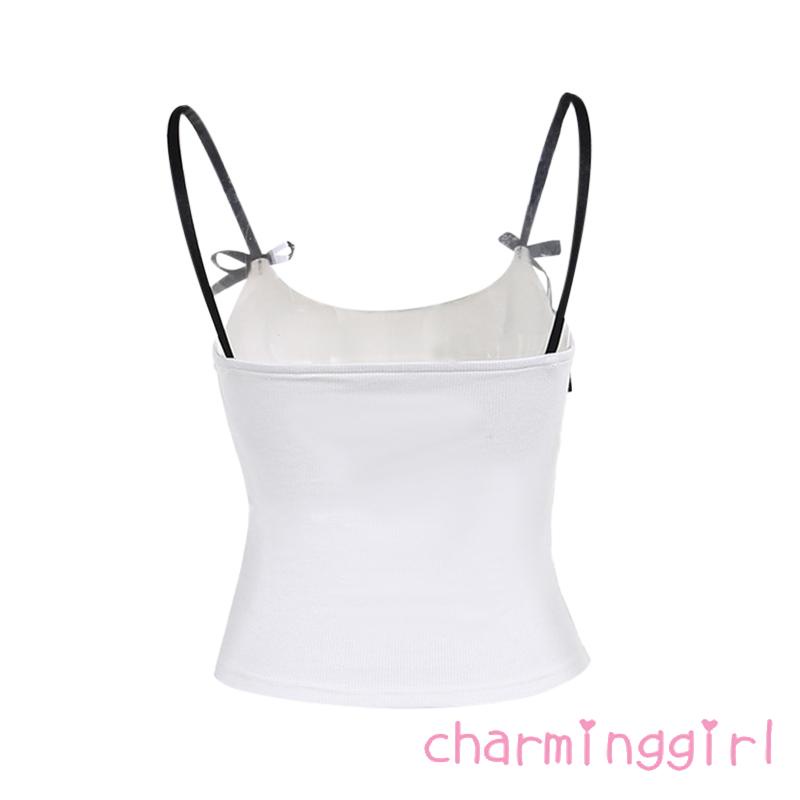 Áo Tank Top Hai Dây Màu Sắc Tương Phản Thời Trang Mùa Hè Cho Nữ