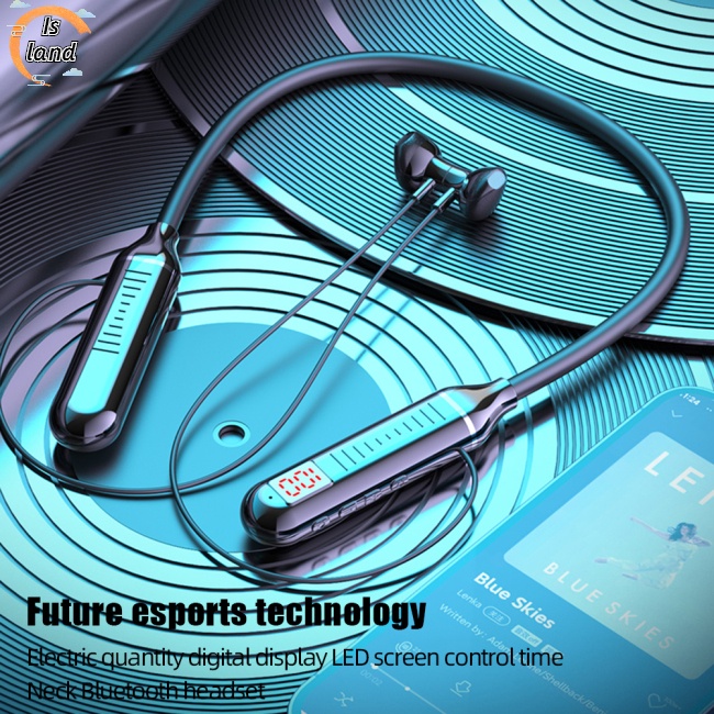 [IS] Tai Nghe Chụp Tai Bluetooth Không Dây Đeo Cổ Có Màn Hình Kỹ Thuật Số Hiệu Quả Thấp Chơi Game