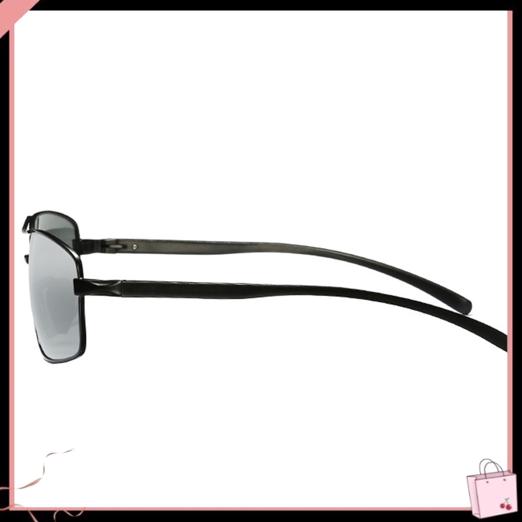 Kính Mát Phân Cực Gọng Kim Loại Chống Chói Thay Đổi Màu Sắc Thời Trang Cho Nam