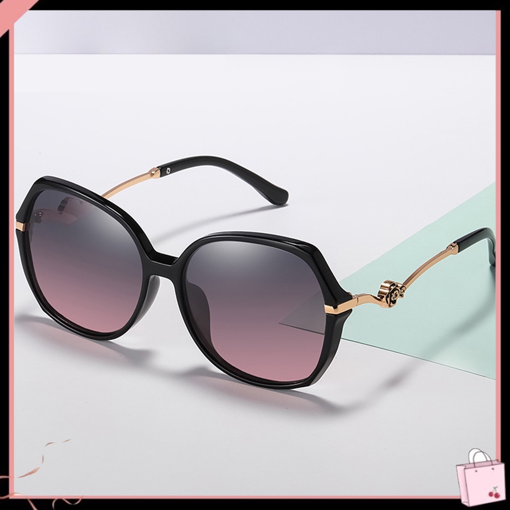 Kính Mát Phân Cực Chống Tia UV Gọng Lớn Không Đổi Màu Cho Nữ
