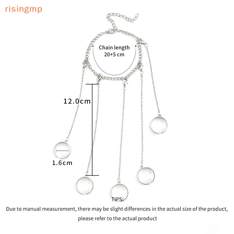 Vòng Đeo Tay Kèm Nhẫn Dạng Dây Xích Phong Cách Punk Thời Trang Cho Nam Và Nữ