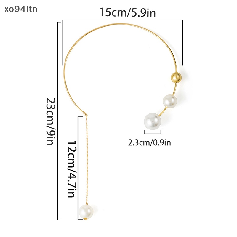 Vòng Cổ Choker Mở Đính Ngọc Trai Thanh Lịch Thời Trang Cho Nữ