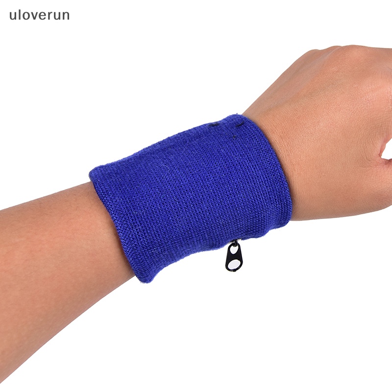 Uloverun 1 Vòng Đeo Tay Thể Thao Thấm Hút Mồ Hôi Có Khóa Kéo vn