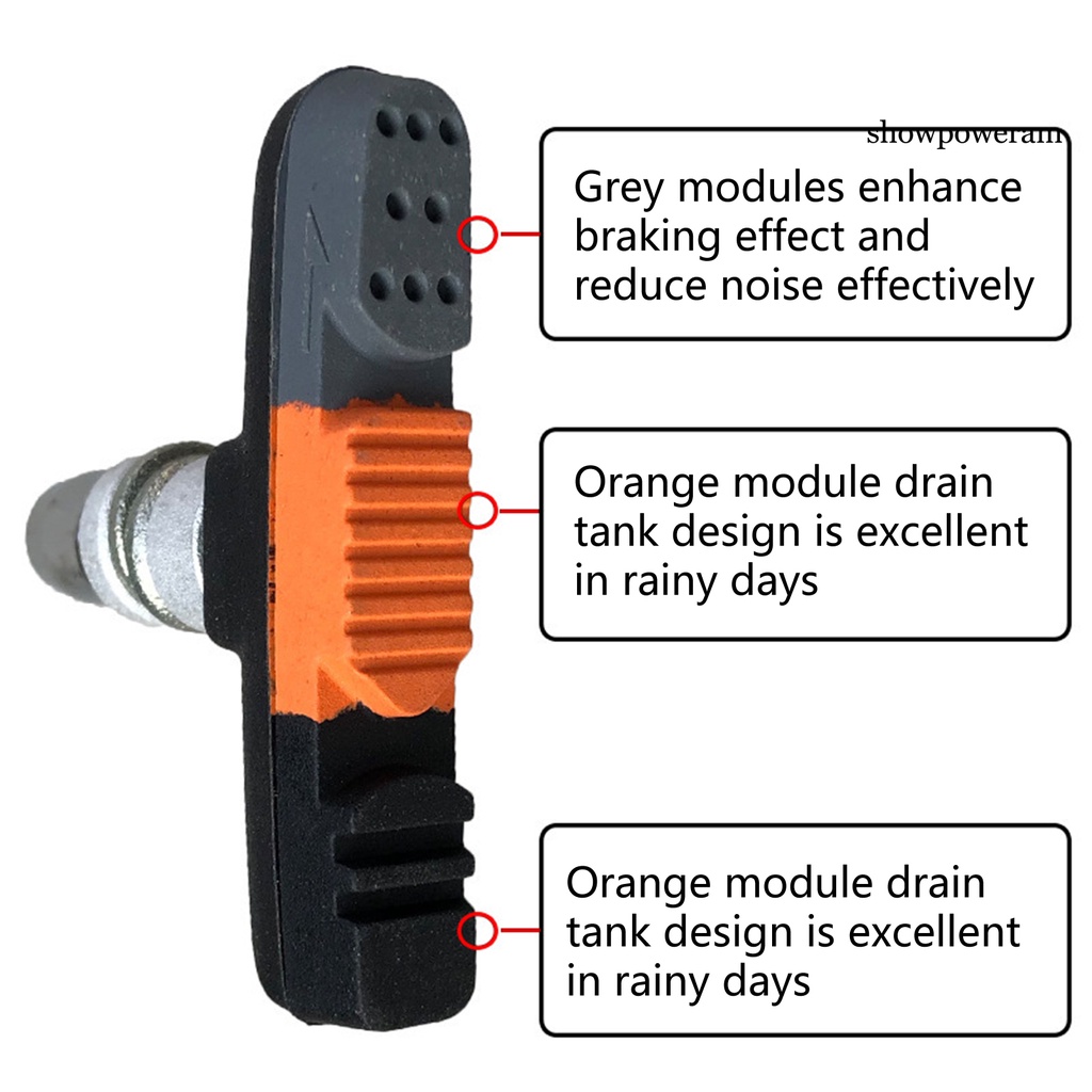 1 Cặp Đệm Phanh Xe Đạp Hình Chữ V Giảm Tiếng Ồn Trọng Lượng Nhẹ Tiện Dụng