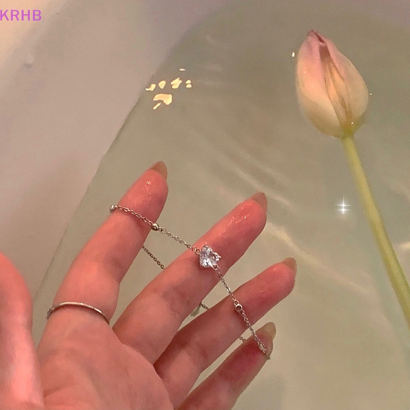 Vòng cổ Mặt Hình Trái Tim Đính Đá Zircon Thời Trang Dành Cho Nữ Mới