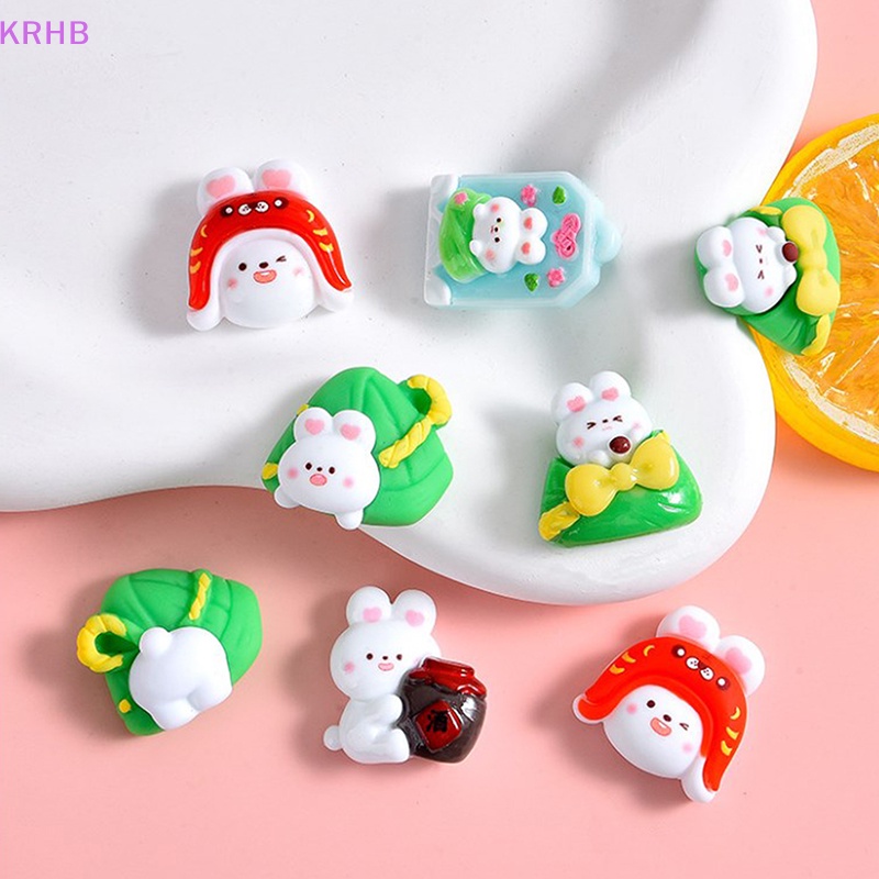 Set 5 Kẹp Tóc Nhựa Hình Thỏ Dễ Thương Cho Nữ Mới