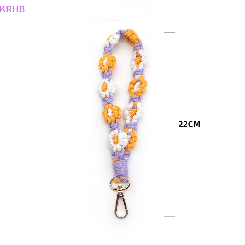 Vòng Đeo Tay / Móc Chìa Khóa Họa Tiết Hoa Cúc Phong Cách Bohemian Độc Đáo Mới