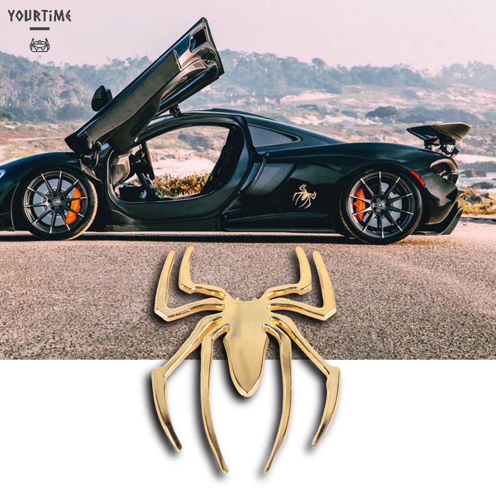 Miếng Dán Trang Trí Xe Hơi Mạ Điện Hình Nhện 3D Thời Trang