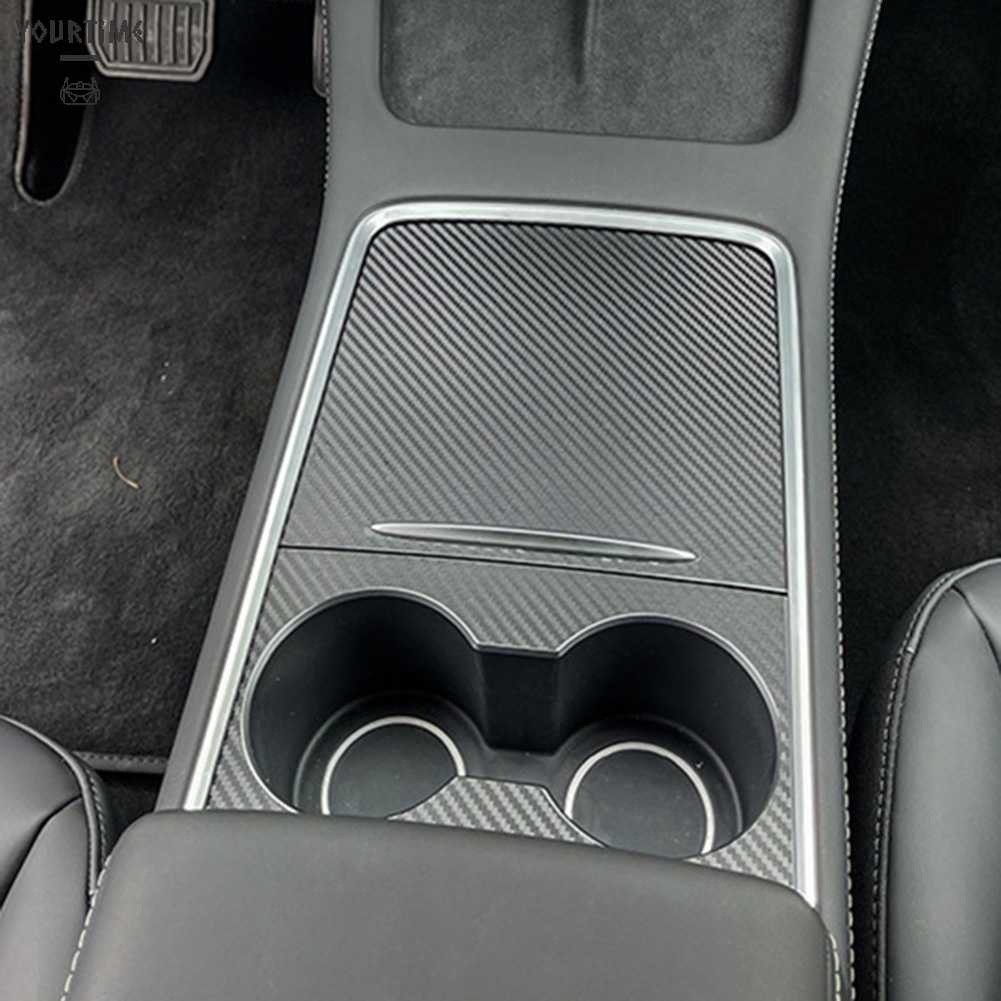 Miếng Bọc Bảng Điều Khiển Trung Tâm Bằng PVC Kết Cấu Sợi Carbon Cho Tesla Model 3 Y 202