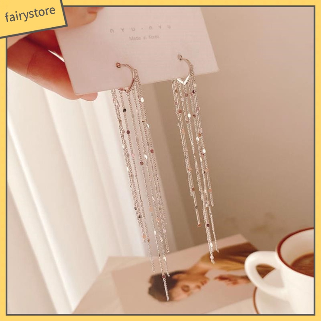 1 Đôi Bông Tai Dáng Dài Bằng Kim Loại Đính Kim Sa Hình Trái Tim Phong Cách Bohemian Thời Trang Dành Cho Nữ