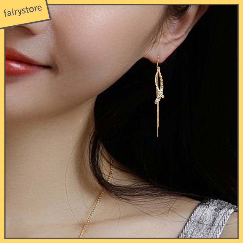 1 Đôi Bông Tai Hình Thánh Giá Đính Đá Lấp Lánh Dành Cho Nữ