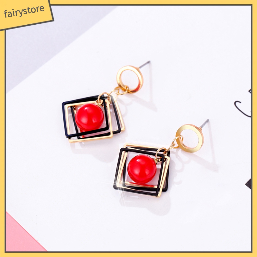 Bông Tai Hình Vòng Hoa Bằng Hợp Kim Nhiều Màu Thời Trang Cho Nữ