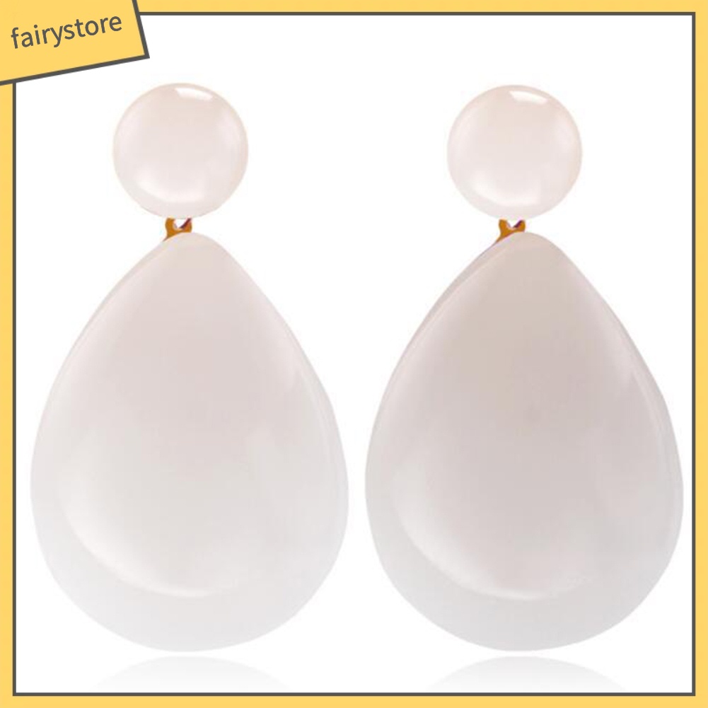 Bông Tai Hình Giọt Nước Bằng Nhựa Resin Đơn Giản Thời Trang Cho Nữ