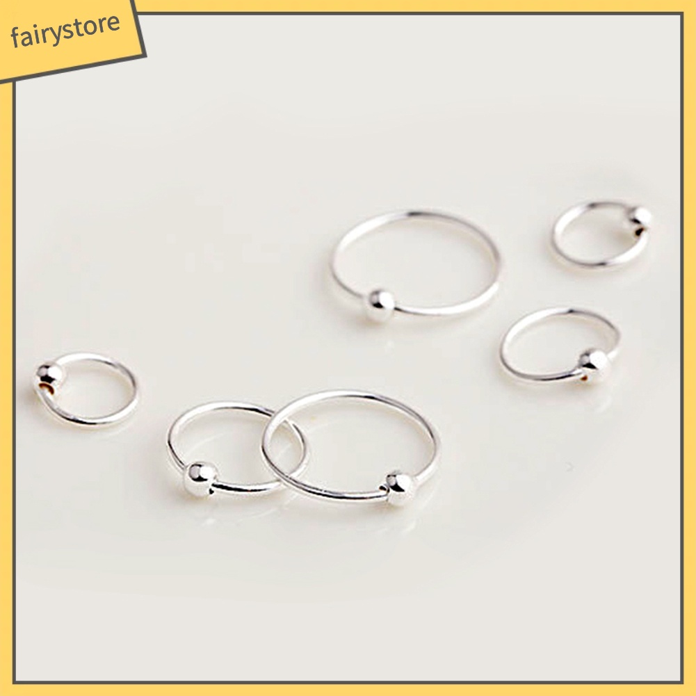 Bông Tai Mạ Bạc Hình Tròn Thời Trang Dành Cho Nữ