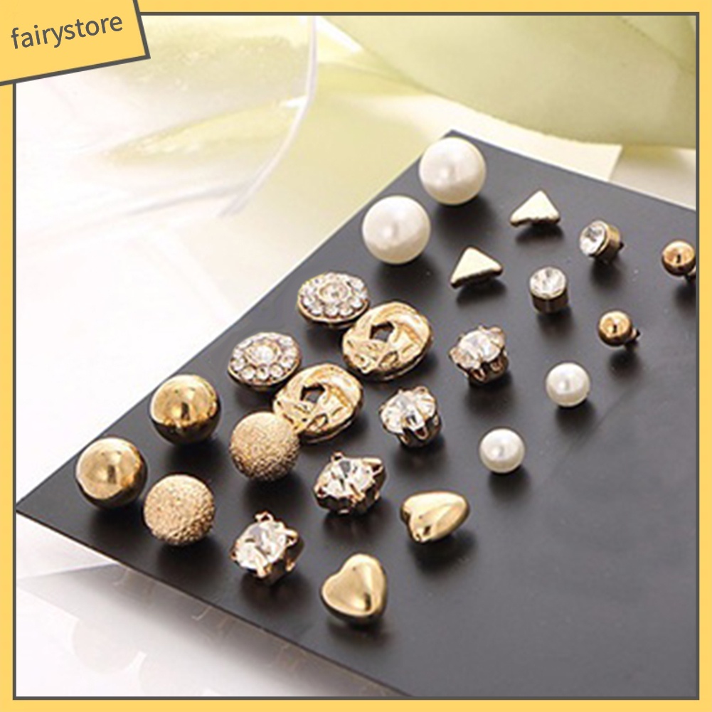 Set 12 Đôi Bông Tai Nhiều Kiểu Dáng Thời Trang Cho Nữ