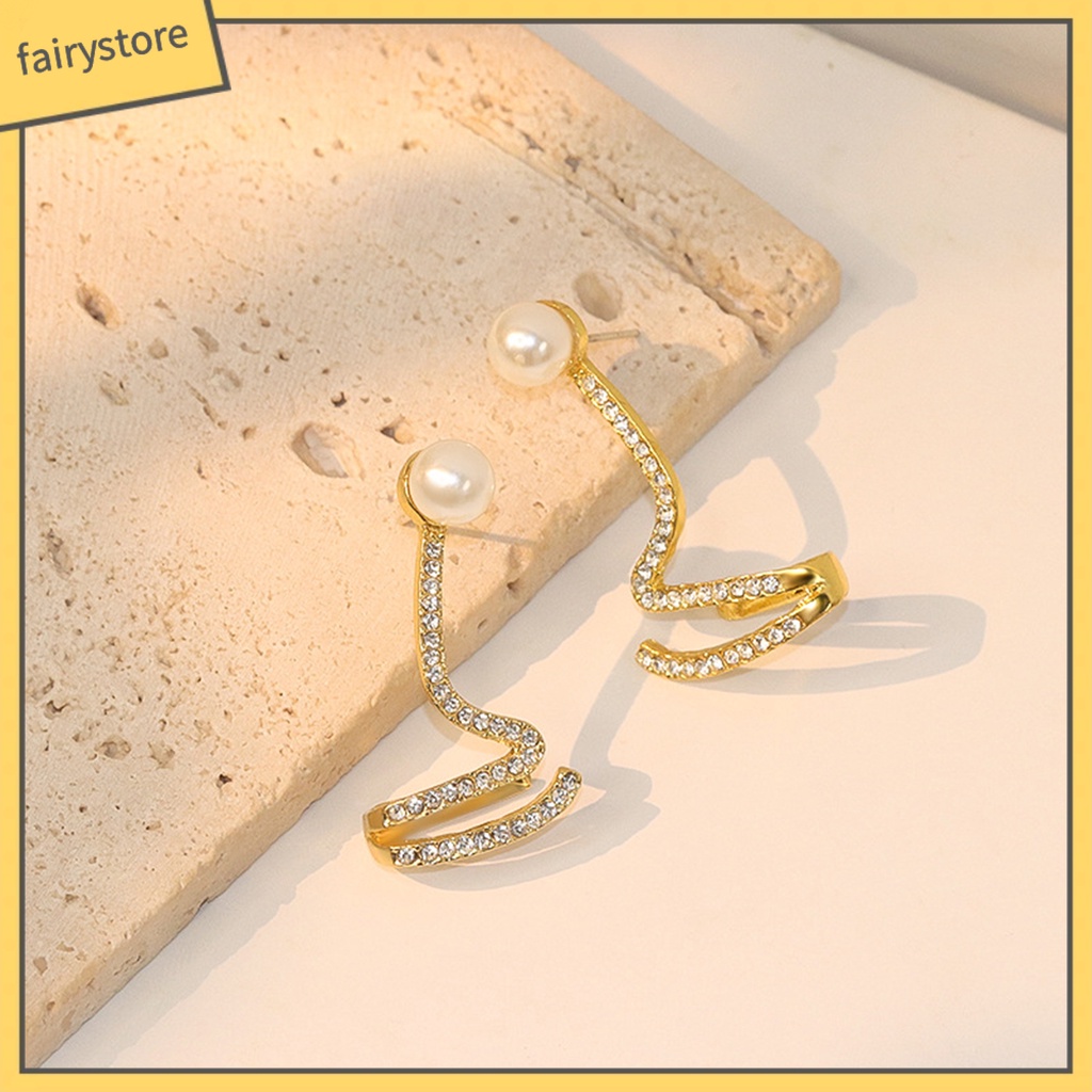 1 Đôi Bông Tai Lấp Lánh Thanh Lịch Thời Trang Hàng Ngày Cho Nữ