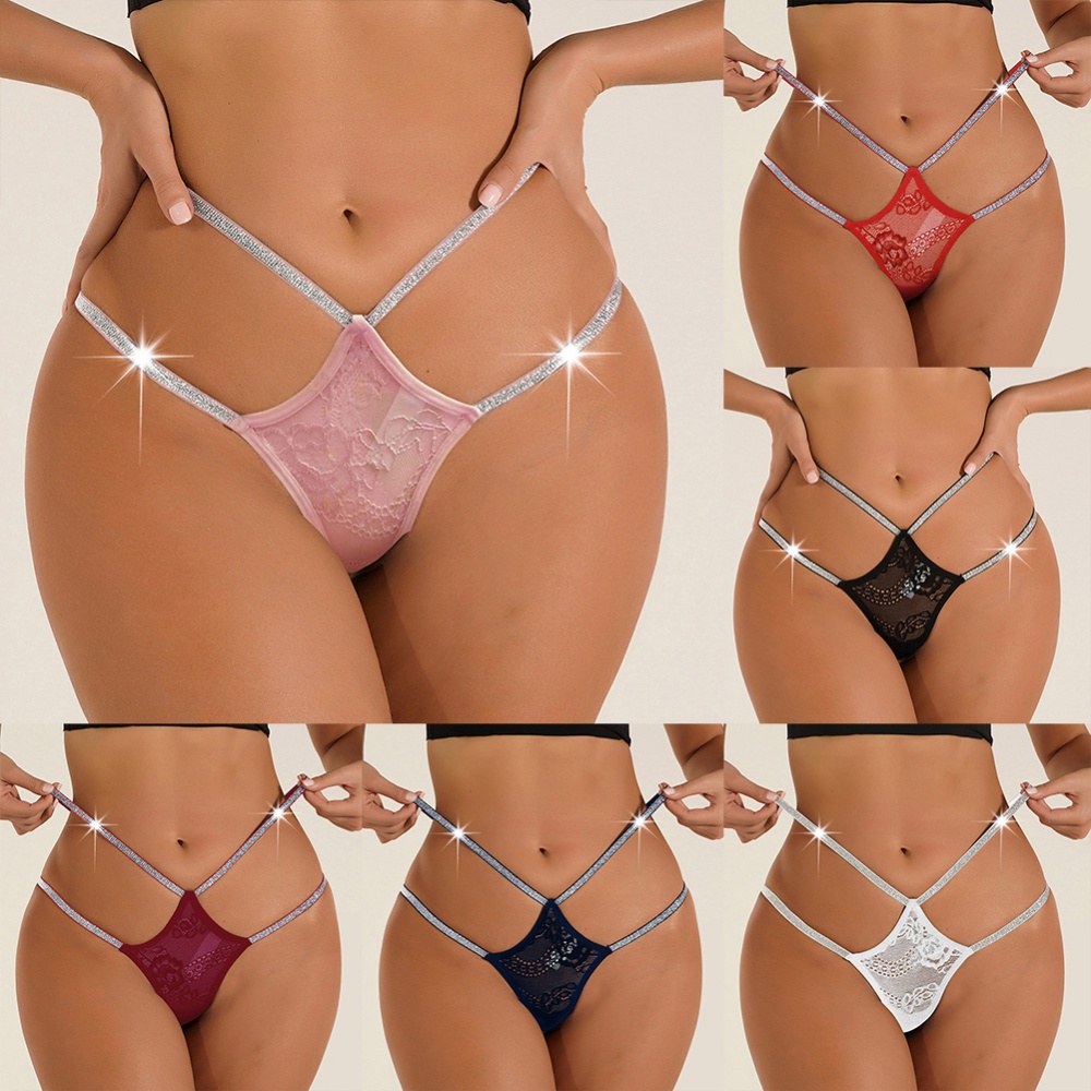 Quần Lót Ren Hoa Lưng Thấp Thiết Kế Khoét Quyến Rũ Cho Phái Nữ