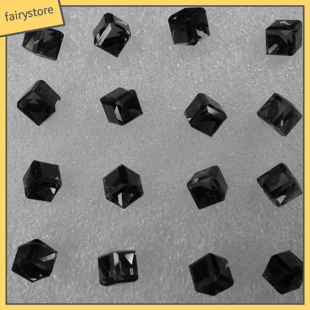 Set 8 Đôi Khuyên Tai Khối Lập Phương Thủy Tinh Lấp Lánh Chống Dị Ứng Thời Trang Cho Nữ