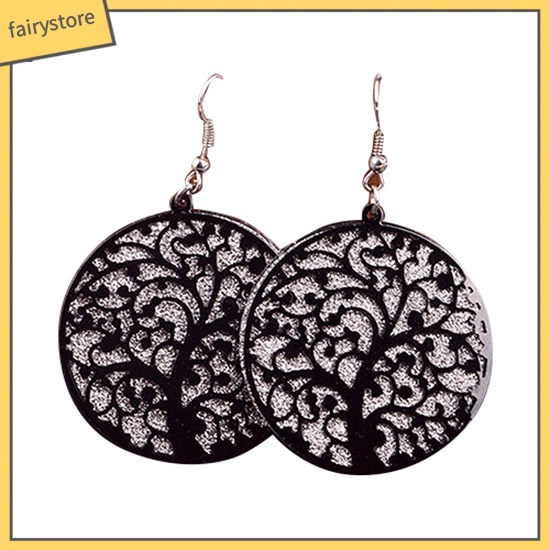 [FRO] Bông Tai Móc Mặt Nhám Hình Cây Rỗng Thời Trang Quyến Rũ Cho Nữ