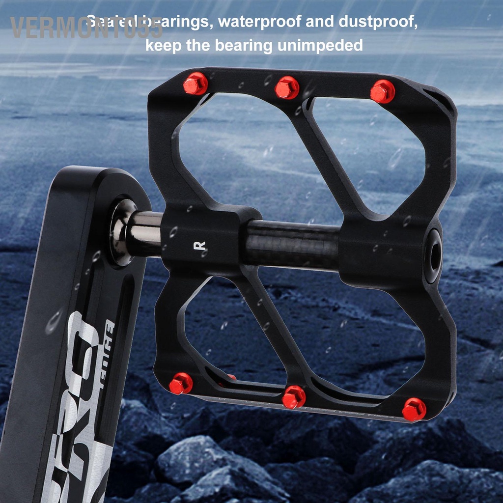 Vermont055 2 Chiếc Xe Đạp Đường Bộ Bàn Hợp Kim Nhôm Chống Trơn Trượt Nhẹ Phẳng Nền Tảng Cho