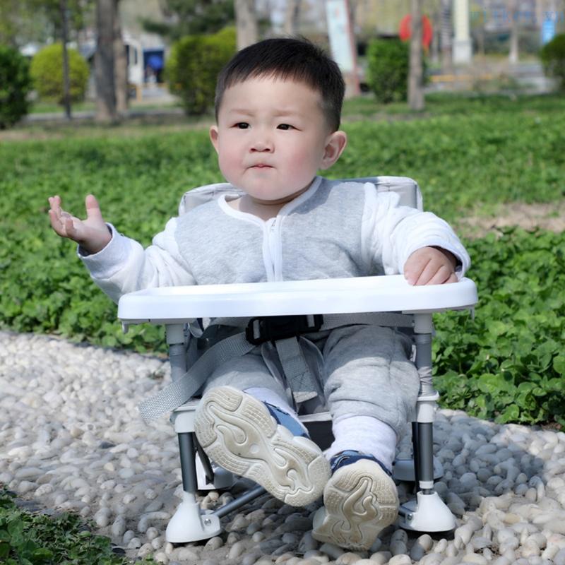 Ghế Ngồi Ăn Có Khay Và Dây Đeo Di Động Có Thể Gập Gọn Cho Bé