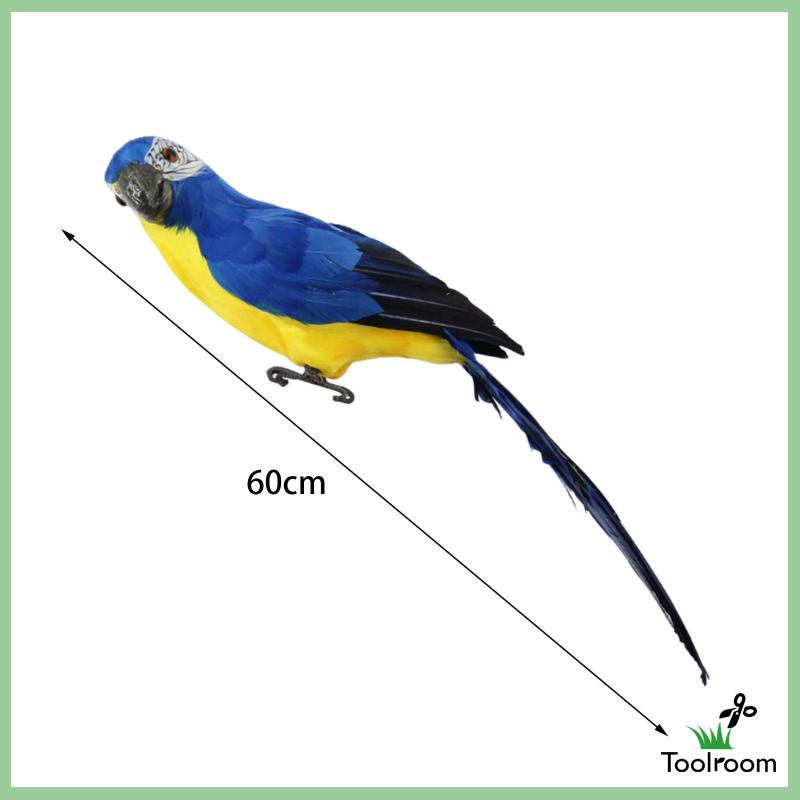 Mô Hình Chim Vẹt Nhân Tạo Sống Động Như Thật Kích Thước 60cm Trang Trí Tiệc Ngoài Trời