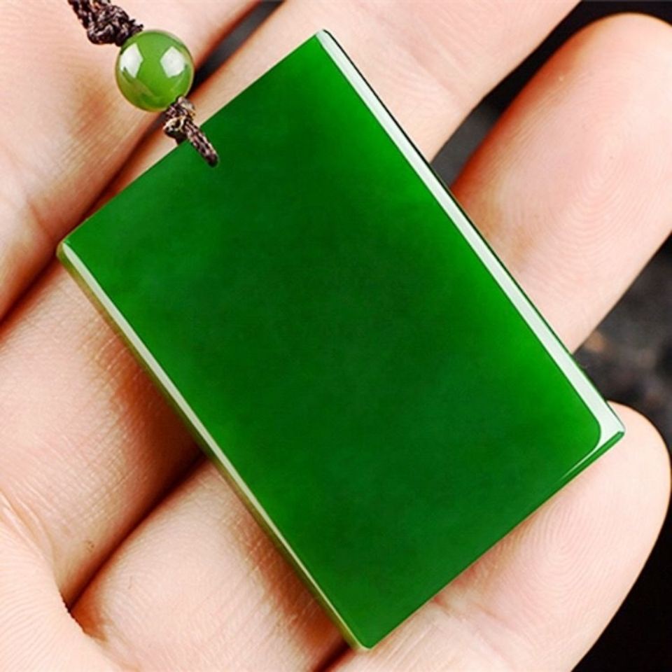 Mặt Dây Chuyền Ngọc Bích Hetian Thiên Nhiên An Toàn Không Có Thẻ An Toàn Cho Nam Và Nữ