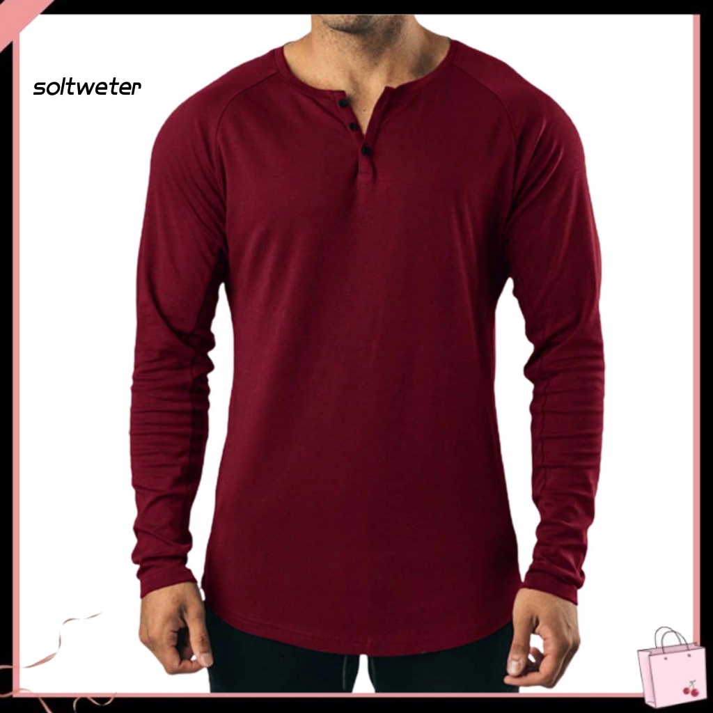 Áo Sơ Mi Tay Dài Dáng Rộng Màu Trơn Cài Khuy Thời Trang Mùa Thu Cho Nam