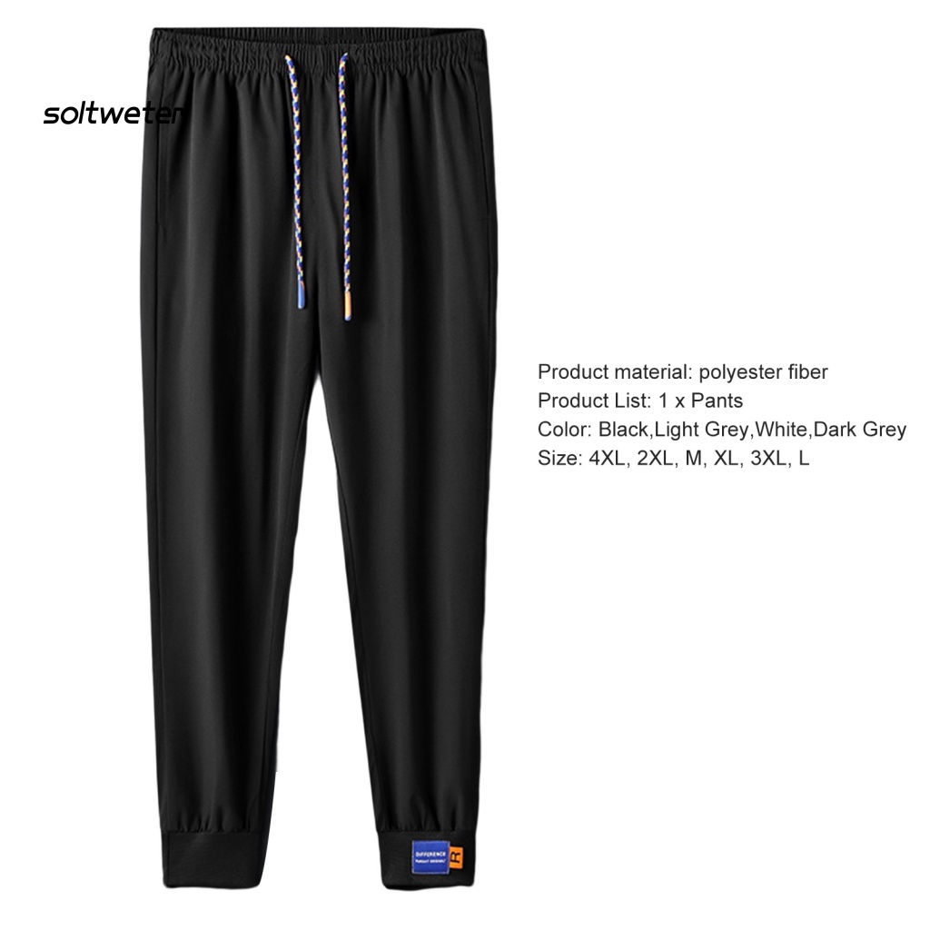 Quần Dài Lưng Thun Siêu Mềm Mỏng Màu Trơn Phối Dây Rút Thời Trang Mùa Hè Cho Nam