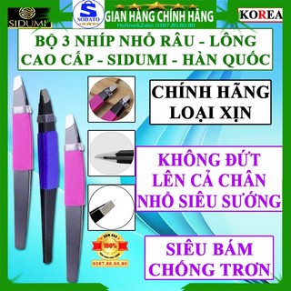 Bộ nhíp nhổ râu cao cấp loại xịn chính hãng Sidumi hàn quốc nhíp nhổ lông mày mi lông nách tóc sâu tóc bạc chống trơn